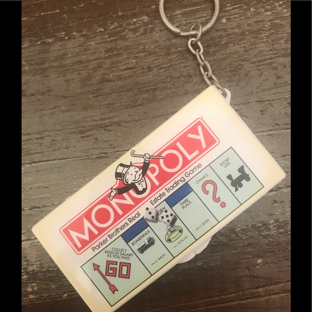 Vintage miniature Parker Brothers Monopoly game keychain
